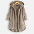 WARME DAMENJACKE MIT KAPUZE UND KNOPFLEISTE | STILVOLL WARM